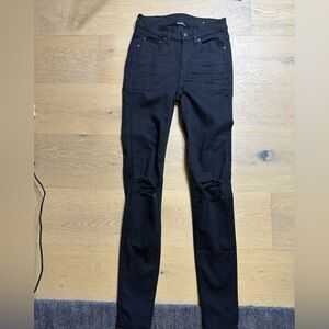 American Eagle black Distressed stretchy Skinny Jeans
